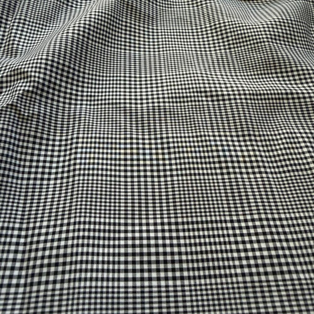 Frank & Eileen Oona Continuous Sleeve Button Up Shirt Black White Plaid Size M - Picture 7 of 9